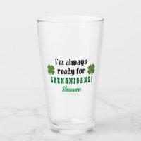 Shenanigans Funny St. Patrick's Day Beer Pint