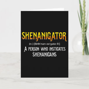 Shenanigans Funny Trouble Maker Saint Patricks Card
