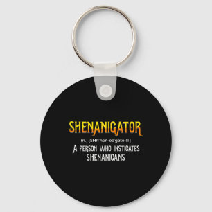 Shenanigans Funny Trouble Maker Saint Patricks  Key Ring
