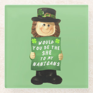 Shenanigans Glass Coaster