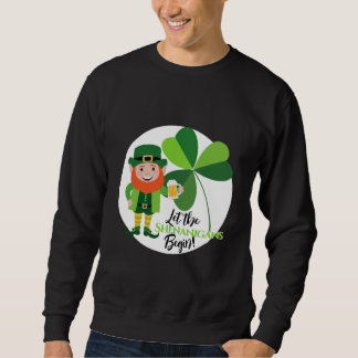 Shenanigans Leprechaun  Shamrock St Patrick’s Day Sweatshirt
