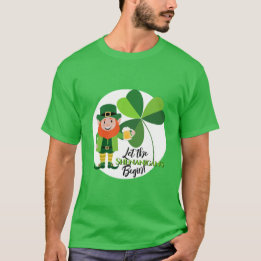 Shenanigans Leprechaun Shamrock St Patrick’s Day T-Shirt