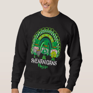 Shenanigans Nurse Gnomes Lucky Shamrocks St Patric Sweatshirt