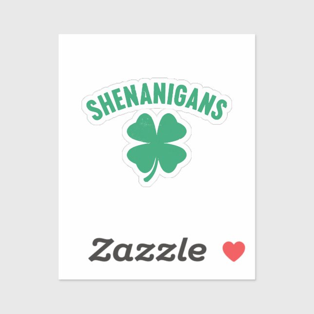 Shenanigans Shamrock St. Patrick's Day Retro  (Sheet)