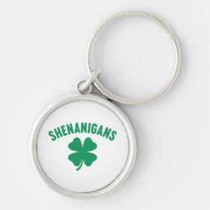Shenanigans Shamrock St. Patrick's Day Retro Key Ring