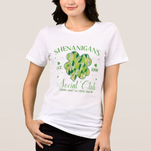 Shenanigans Social Club Est 1998 St Patrick’s Day Tri-Blend Shirt
