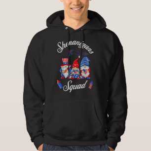 Shenanigans Squad 4th Of July Gnomes USA Independe Hoodie