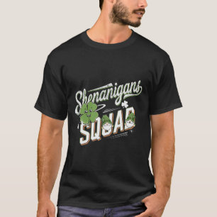 Shenanigans Squad Cute Gnome Irish Shamrock St Pat T-Shirt