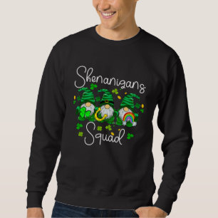 Shenanigans Squad Cute Gnomes rainbow Happy St Pat Sweatshirt