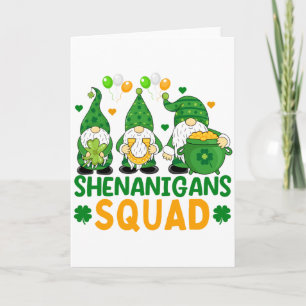Shenanigans Squad Funny St Patricks Day T Shirt  Card