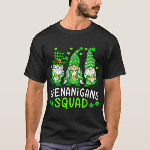 Shenanigans Squad Gnomes Shamrock Happy St Patrick T-Shirt