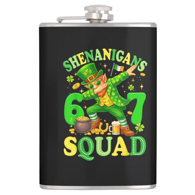 Shenanigans Squad Hip Flask (Front)
