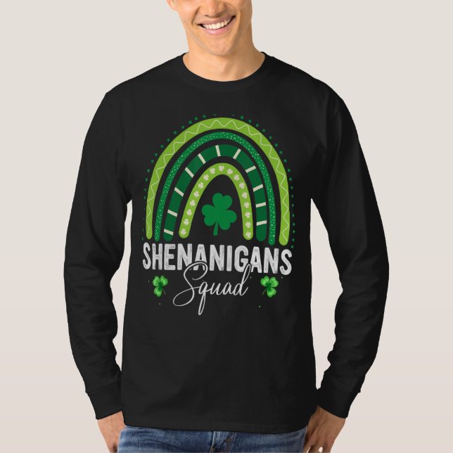Shenanigans Squad Irish  Funny St Patrick S Day T-Shirt (Front)