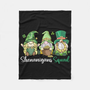 Shenanigans Squad Irish Gnomes Clover - St Patrick Fleece Blanket