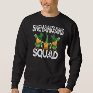 Shenanigans Squad Irish St Patricks Day Gnomes Sha Sweatshirt