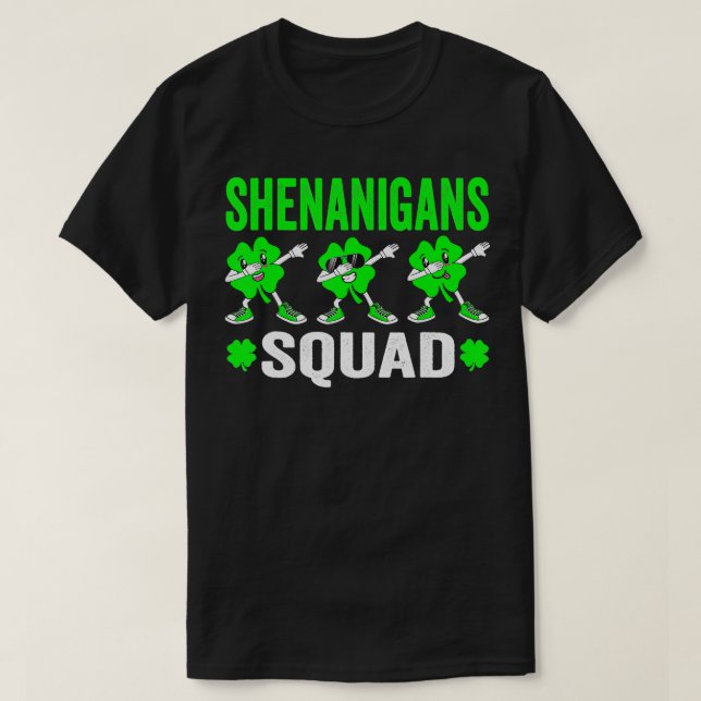 Shenanigans Squad  Kids St Patricks Day Outfit odd T-Shirt (Design Front)