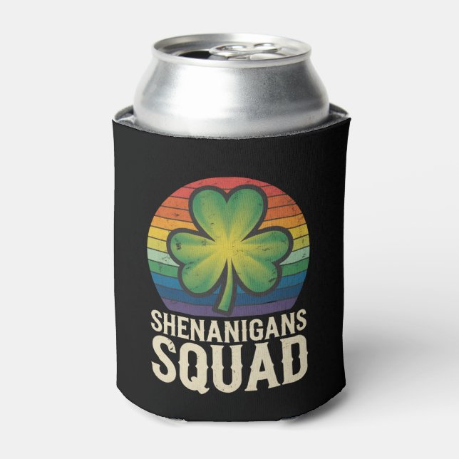 Shenanigans Squad Matching St Patricks Day Group  Can Cooler (Can Front)