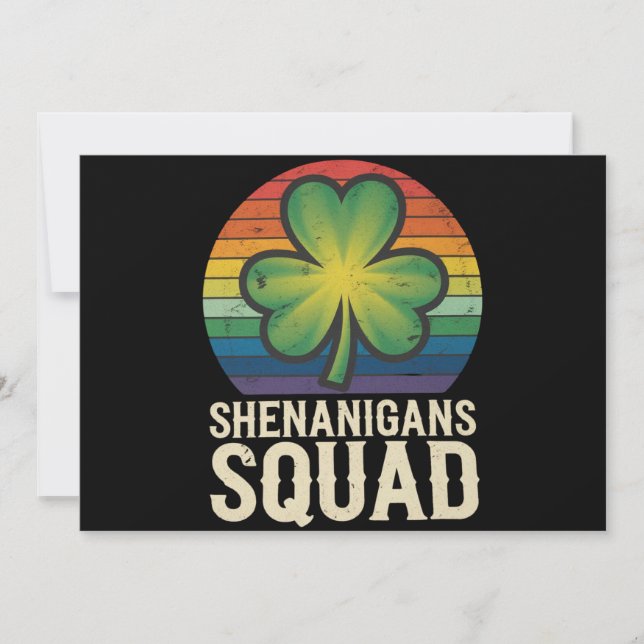 Shenanigans Squad Matching St Patricks Day Group  Invitation (Front)