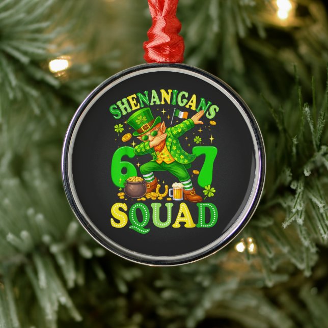 Shenanigans Squad Metal Ornament (Tree)