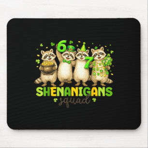 Shenanigans squad racoon for kids women men st mouse pad