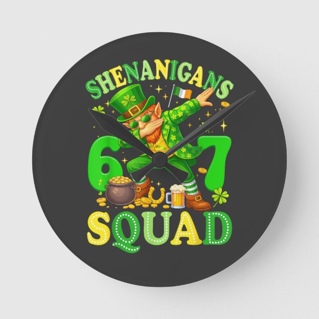 Shenanigans Squad Round Clock (Front)