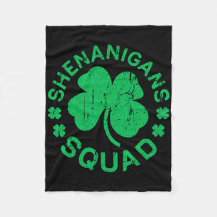 Shenanigans Squad Shirt Irish Men Women Kids St Pa Fleece Blanket