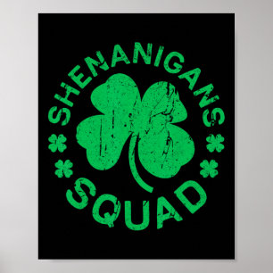 Shenanigans Squad Shirt Irish Men Women Kids St Pa Poster