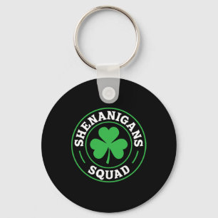 Shenanigans Squad Shirt Men Women Kids St Patricks Key Ring