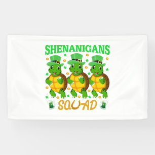Shenanigans Squad St. Patrick’s Day Cute Turtle Banner