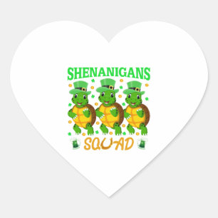 Shenanigans Squad St. Patrick’s Day Cute Turtle Heart Sticker