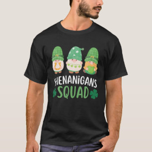 Shenanigans Squad St Patricks Day Gnom Funny Saint T-Shirt
