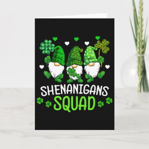 Shenanigans Squad St Patricks Day Gnomes Family Ma Card
