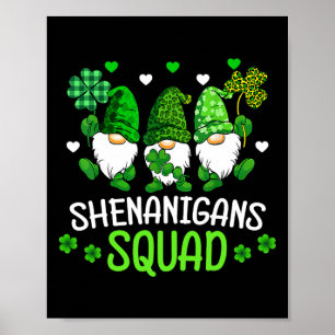Shenanigans Squad St Patricks Day Gnomes Family Ma Poster