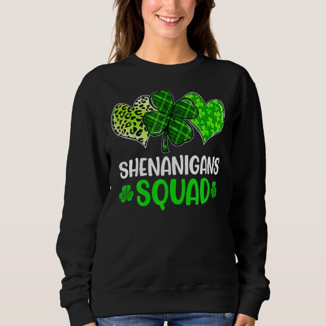 Shenanigans Squad St Patricks Day Gnomes Green Pro Sweatshirt (Front)