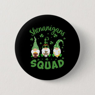 Shenanigans Squad St Patricks Day Gnomie Gnome Wom 6 Cm Round Badge