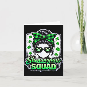 Shenanigans squad st patricks day patchwork card