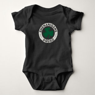 Shenanigans Squad St Patrick's Day Shamrock Baby Bodysuit