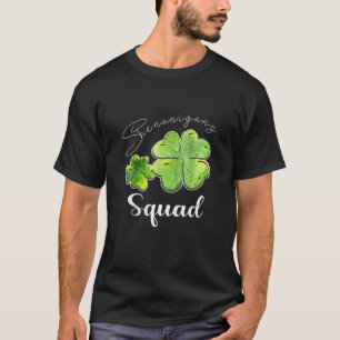 Shenanigans Squad St Patrick's Day Shamrock Clover T-Shirt