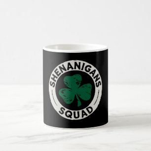 Shenanigans Squad St Patrick's Day Shamrock Coffee Mug
