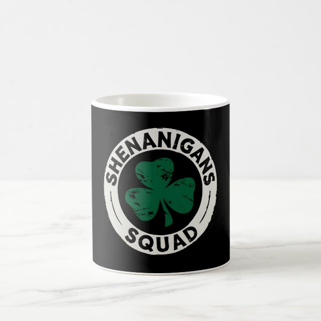 Shenanigans Squad St Patrick's Day Shamrock Coffee Mug (Center)
