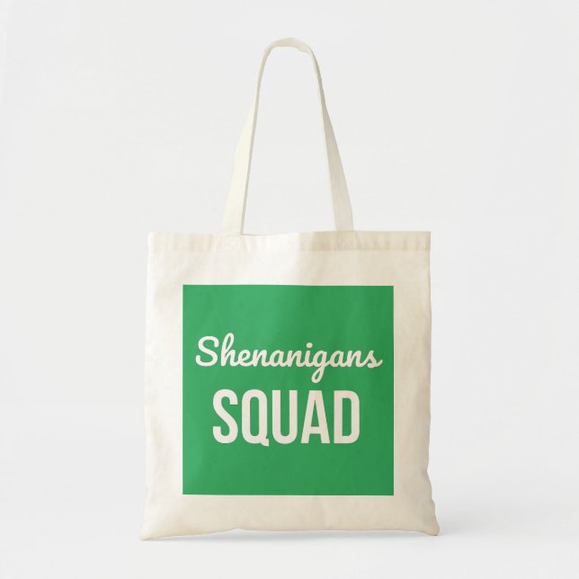 Shenanigans Squad St Patrick's Day Tote Bag (Front)