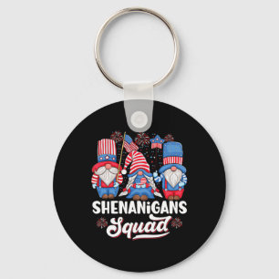 Shenanigans Squad Usa Independence Day 4th Of July Key Ring