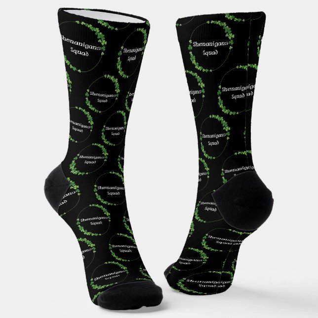 Shenanigans Squad (white version) Socks (Angled)