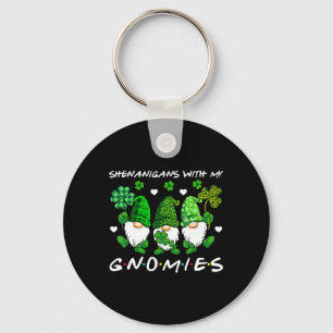 Shenanigans St Patricks Day Gnomes Family Boys Gir Key Ring