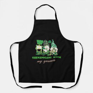 Shenanigans with my gnomes - Happy St. Patrick's d Apron