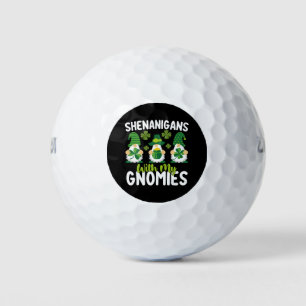 Shenanigans With My Gnomies Gnome St Patrick's Day Golf Balls