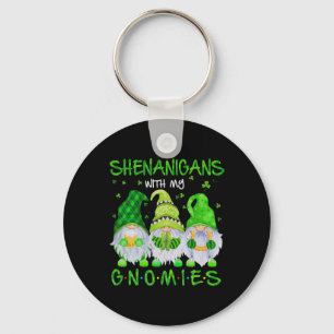 Shenanigans With My Gnomies St Patrick's Day Gnome Key Ring