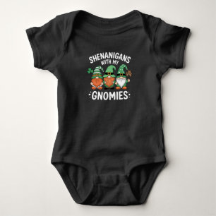 Shenanigans With My Gnomies St Patrick's Day Irish Baby Bodysuit