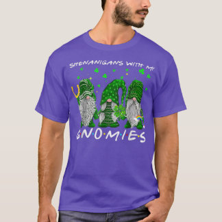 Shenanigans With My Gnomies St Patrick's Day Shamr T-Shirt