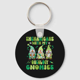 Shenanigans With My Oncology Nurse Gnomies St. Pat Key Ring